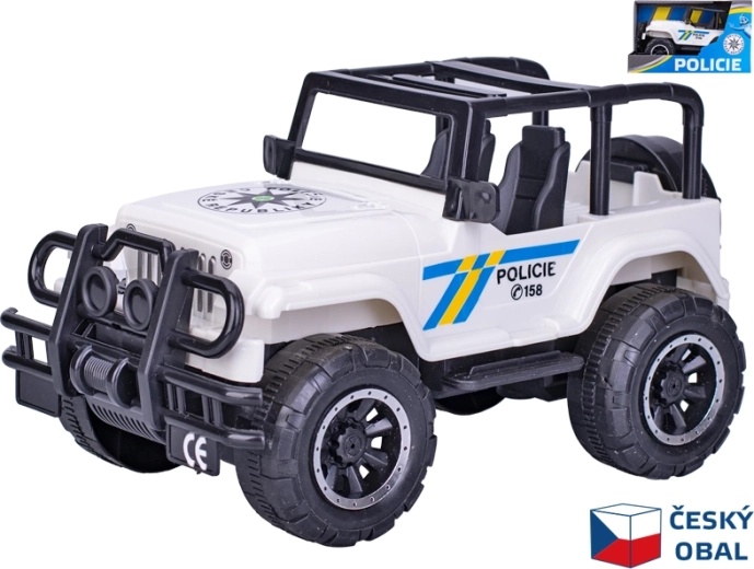 Polizei-Jeep mit Schwungrad 22,5 cm