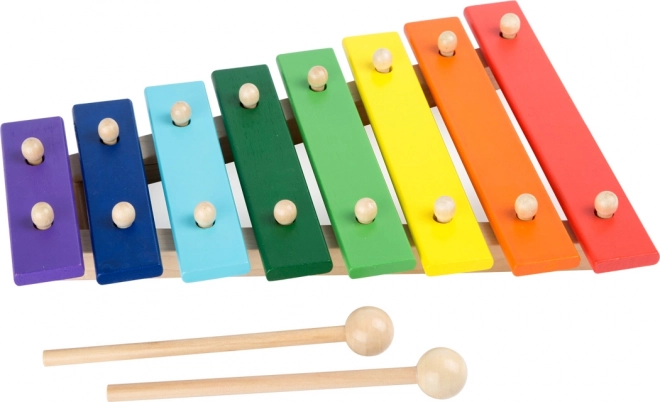 Mobiles buntes Xylophon aus Holz für Kinder