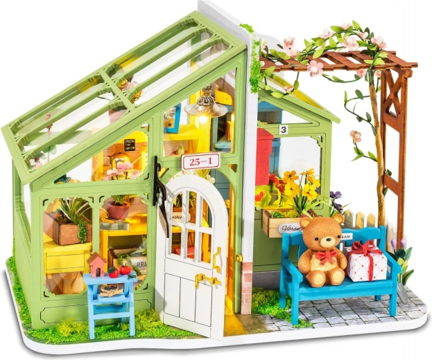 Robotime Mini-Häuschen – Blumenladen für frühlingshafte Begegnungen