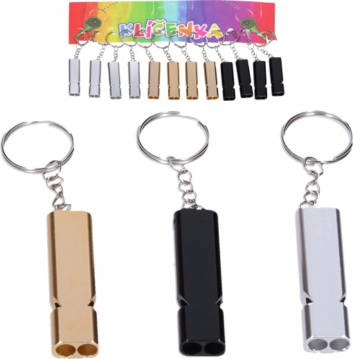 Schlüsselanhänger mit Doppelpfeife