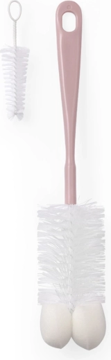 BabyOno Bürste für Babyflaschen und Schnuller – rosa