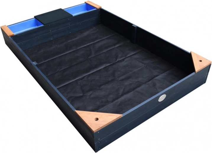 AXI Sandkasten aus Holz mit Bank, Behältern und Abdeckung