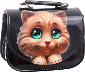 Schultertasche mit Katzenmotiv