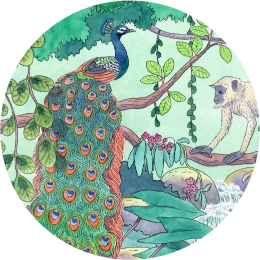 Lebendige, farbenfrohe Illustration
