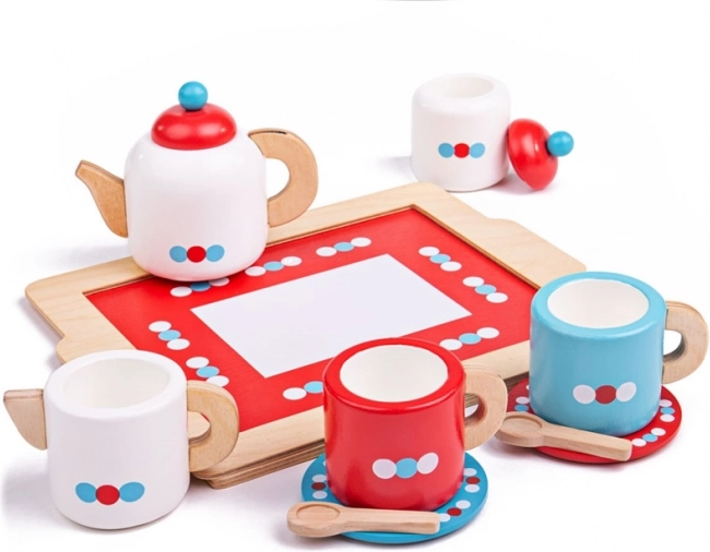 Holz-Teeservice mit Punkten BIGJIGS TOYS