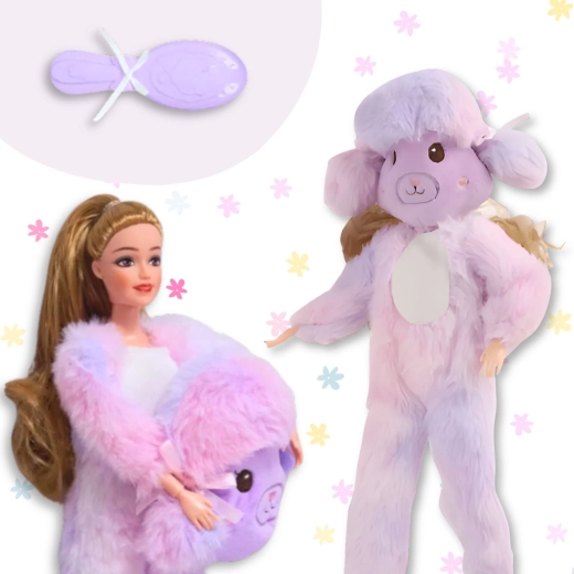 Bewegliche Gliedmaßen und Haarbürste