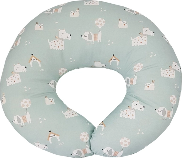EKO kleines Stillkissen Velvet Dogs Mint 60 × 60 cm