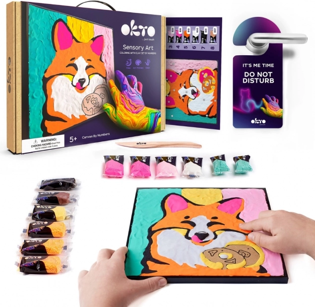 Okto Fuchs – Kreativset zum Malen auf Leinwand 29 × 29 cm