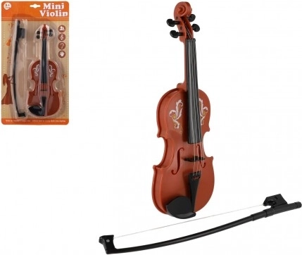 Plastik-Mini-Geige 26 cm mit Bogen für Kinder