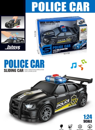Polizeiauto mit Licht- und Soundeffekten 16 cm