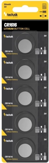 Technik Platinum Lithium-Knopfzelle CR1616 3 V, Packung mit 5 Stk.