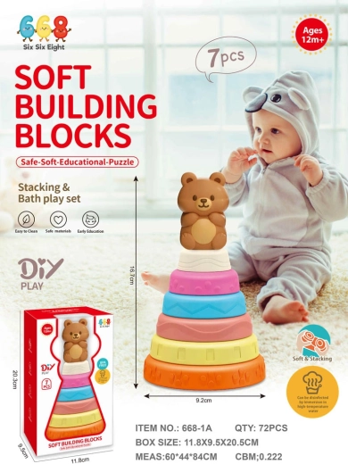 Bunte weiche sensorische Pyramide mit Bärchen