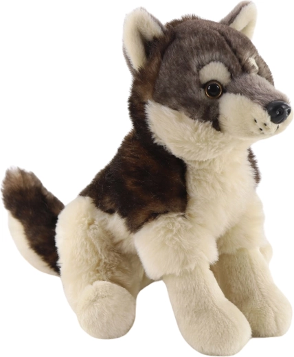 Sitzender Plüschwolf 20 cm