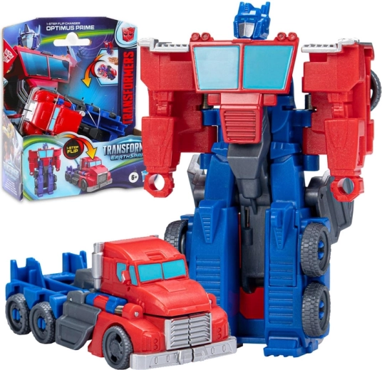 Transformers EarthSpark Optimus Prime Actionfigur 2-in-1 1-Step Flip Changer - 1 Stück