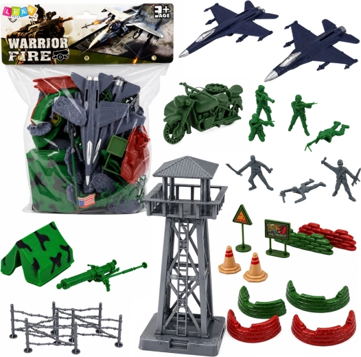 Militär-Set für Kinder, 72 Teile – Soldaten, Flugzeuge, Turm und Zubehör