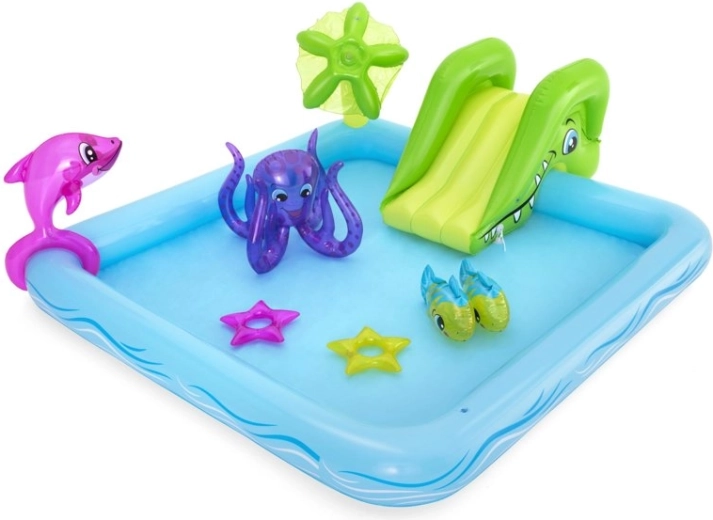 Aufblasbarer Wasserspielplatz mit Aquarium-Motiv BESTWAY