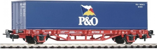 PIKO Flachwagen Lgs579 mit 40'-Container P&O, DB AG, H0 (Epoche V)