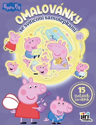 Malbuch mit leuchtenden Stickern Peppa Wutz
