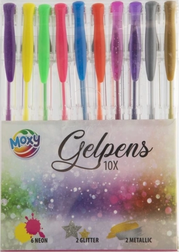 Moxy Set Gelstifte 10 Stk – metallisch, pastell und neon