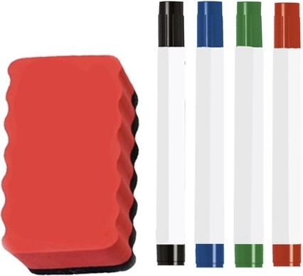 Komplettes Zubehör inklusive magnetischem Wischer