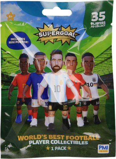 Supergoal Fußballer-Figur mit Mini-Poster