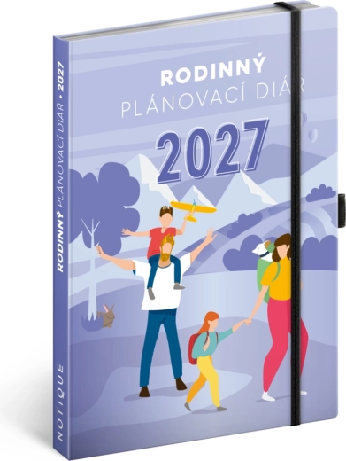 Notique Familienkalender für Eltern 2027, 15 × 21 cm