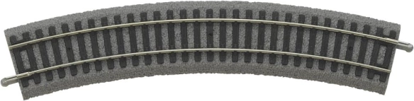 Piko gebogenes Gleis R2 mit Schotterbett