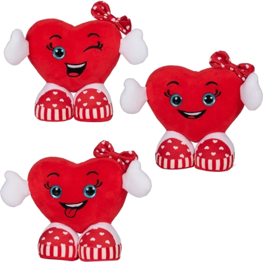 Plüsch-Valentinsherz mit Ärmchen und Turnschuhen 15 cm