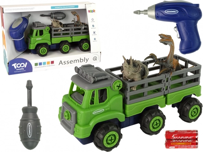 Transport-LKW mit Dinosauriern
