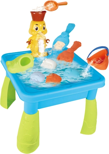 Wasserfall mit fröhlicher Ente