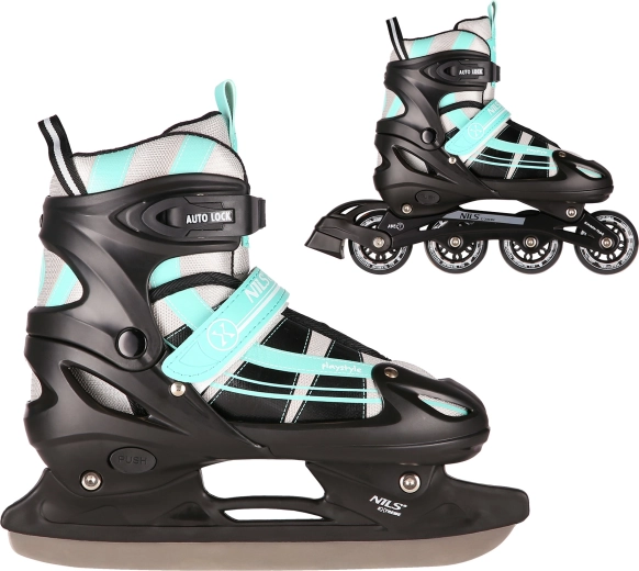 Zwei Sportarten in einem Paar Skates