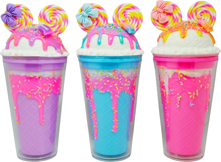 Becher mit Deckel und Strohhalm Maus 480 ml