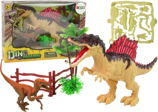 Großes Dinosaurierskelett-Set Jurassic Park Compsognathus Spinosaurus