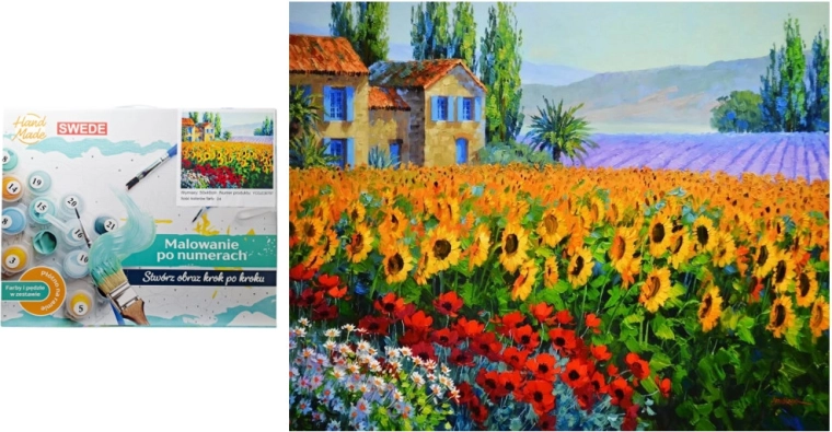 Malen nach Zahlen – Sonnenblumenfeld