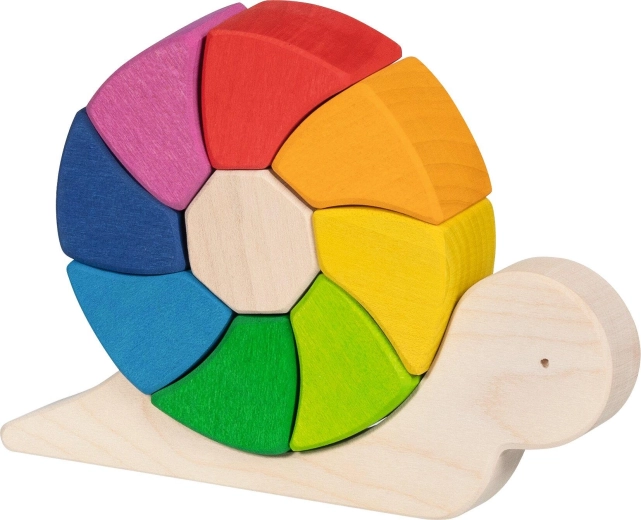 Holzpuzzle und Baukasten Schnecke Pauline