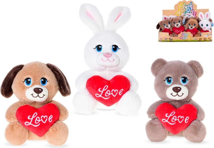 Plüschtier mit Herzchen Love 15 cm