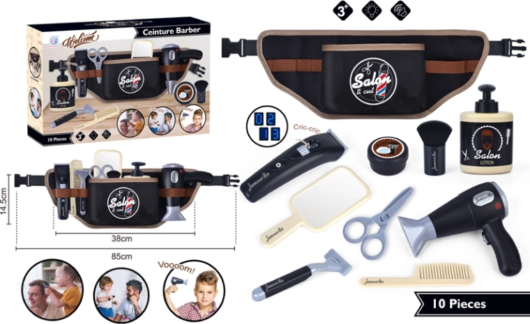 Barber-Friseurset, 10-teilig