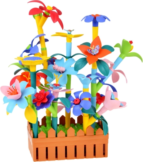 Stabiler Blumenkasten mit Basis und Zaun