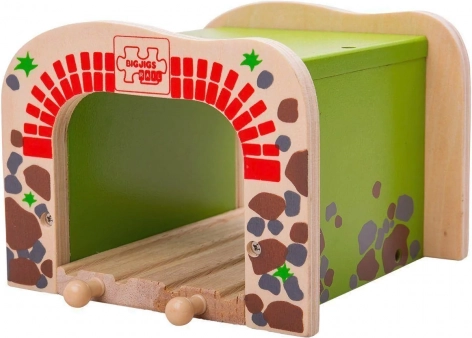 Doppelter Holztunnel für Holzeisenbahnen BIGJIGS RAIL