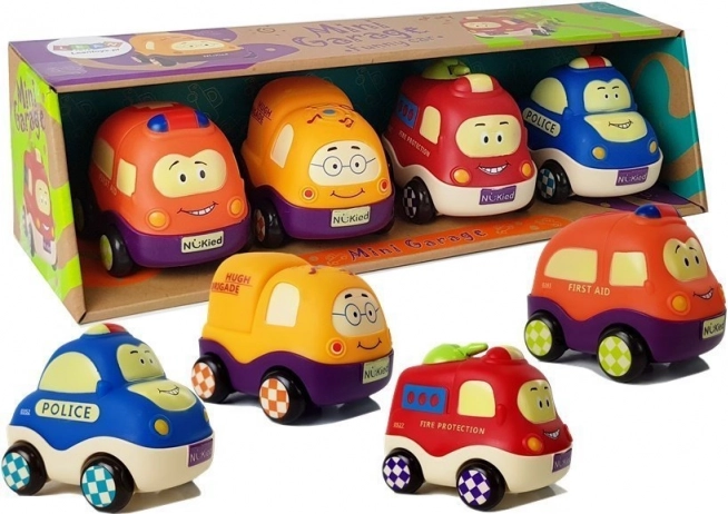Set von Spielzeugautos Polizei und Krankenwagen für Kinder