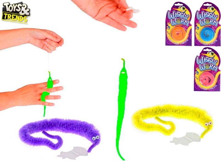 Wurm am Faden 22 cm – lustiges Spielzeug für Kinder
