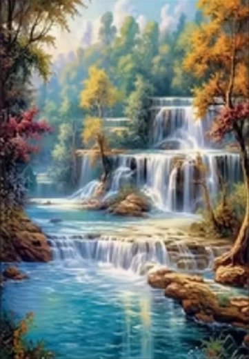 Norimpex Diamantmalerei Wasserfall in der Bucht 30 × 40 cm