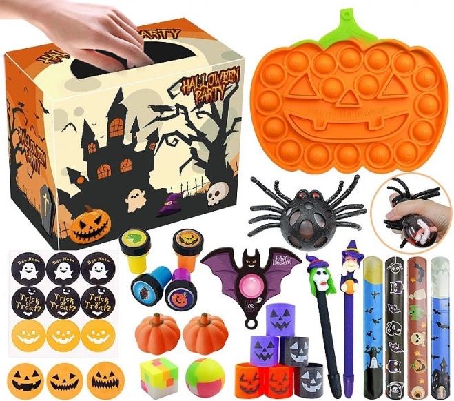 Sensorisches Anti-Stress-Set mit Halloween-Fidget-Spielzeugen und Pop It