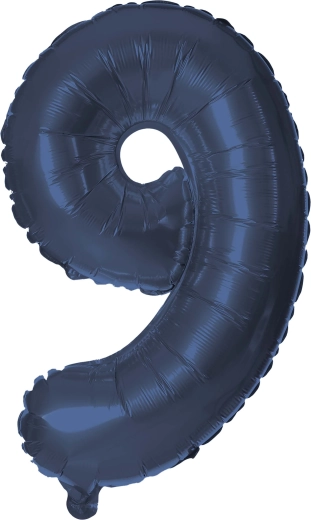 Folienballon Zahl 9 30 cm blau TORO
