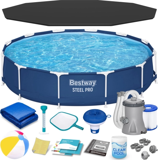 Gartenrahmenpool 366 × 76 cm Set 16in1 Bestway
