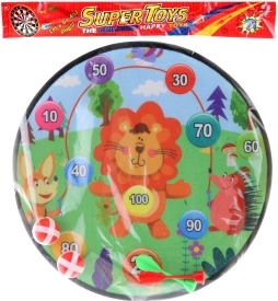 Zielscheibe mit Tieren 35 cm für Bälle und Pfeile