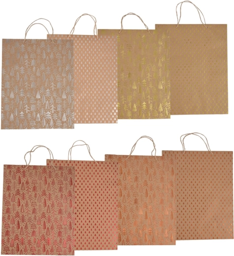 Weihnachts-Geschenktasche XMAS 33 × 9,5 × 41 cm (Mix aus 8 Motiven)