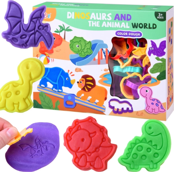 Knetmasse-Set mit Dinosaurier-Ausstechformen