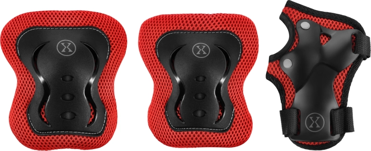 Schutzausrüstungs-Set zum Inlineskaten und Radfahren NILS Extreme H320 – rot – M