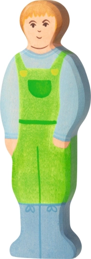 Holztiger Holzfigur Bauer – 1 Stück